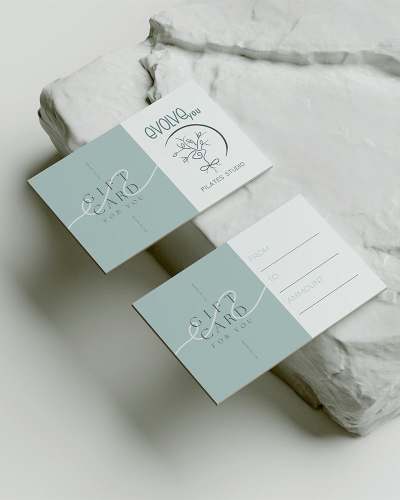 Photo of an Evolve You Pilates gift card